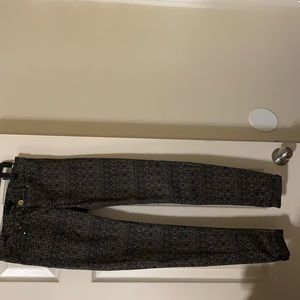 Patterned black jeans